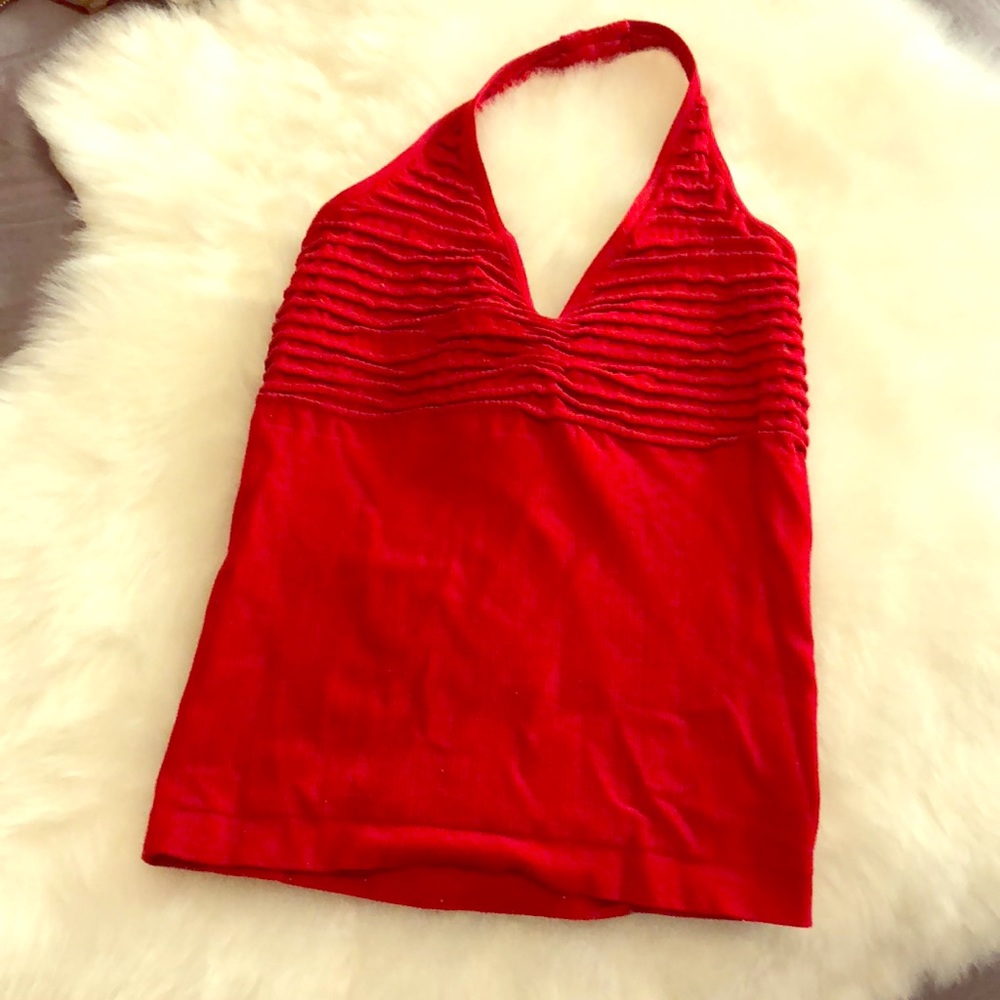 Small halter summer tank red